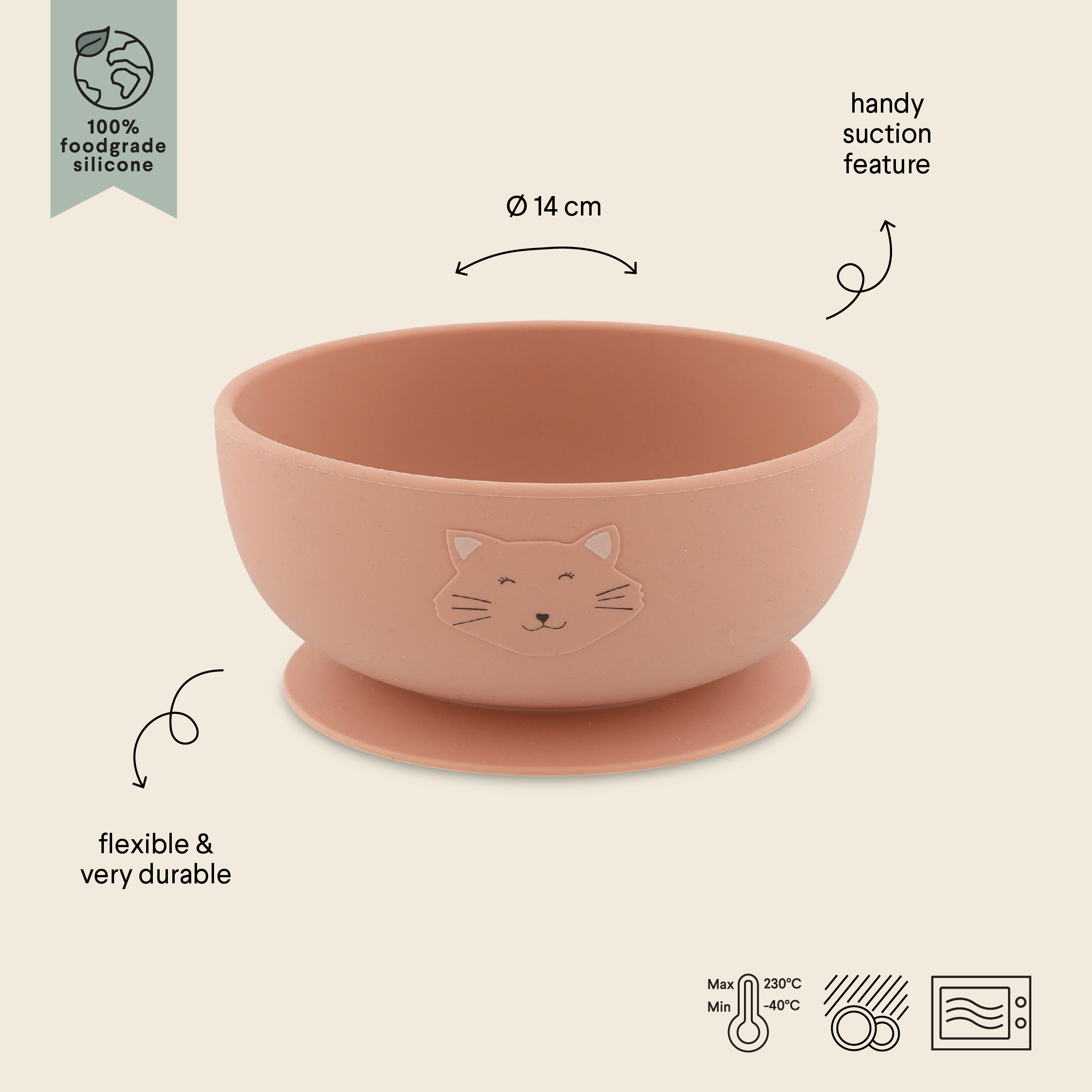 Silicone bowl with suction - Mrs. Cat